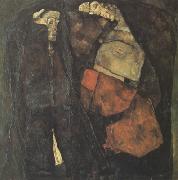 Egon Schiele Pregnant Woman and Death (mk12) oil painting on canvas